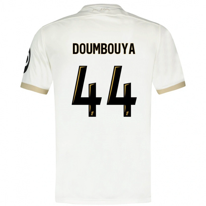 Danxen Męski Amidou Doumbouya #44 Biało-Złoty Wyjazdowa Koszulka 2024/25 Koszulki Klubowe