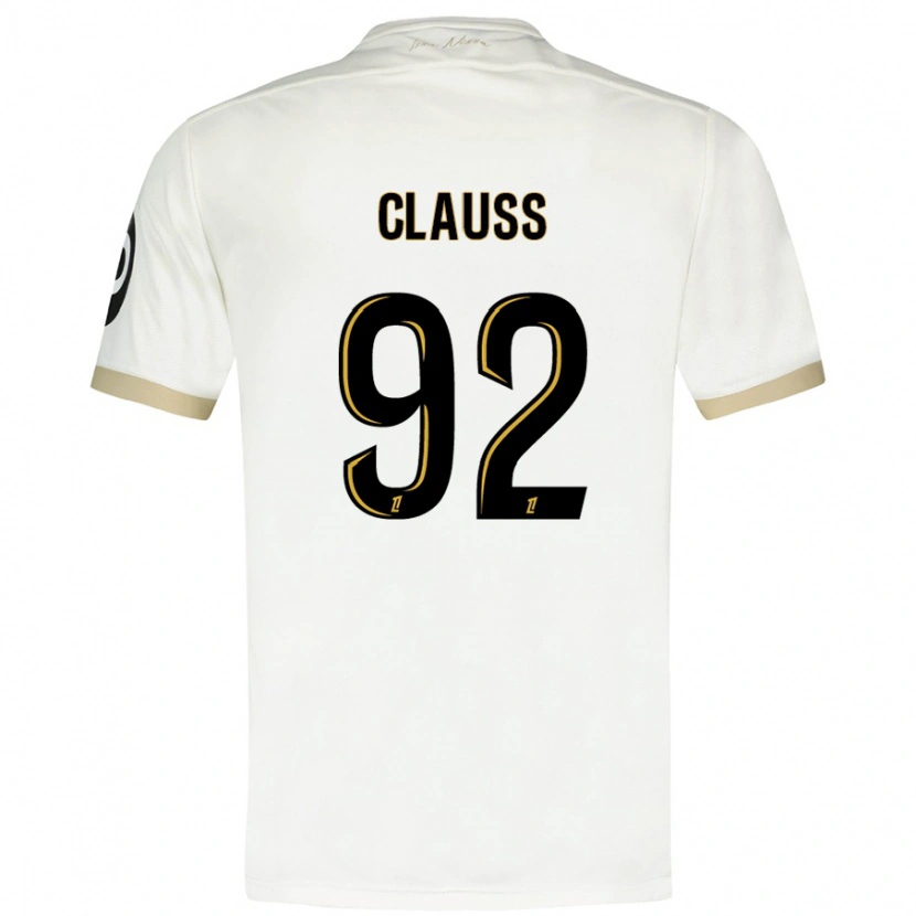 Danxen Męski Jonathan Clauss #92 Biało-Złoty Wyjazdowa Koszulka 2024/25 Koszulki Klubowe