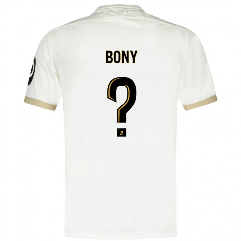 Danxen Męski Geoffroy Bony #0 Biało-Złoty Wyjazdowa Koszulka 2024/25 Koszulki Klubowe