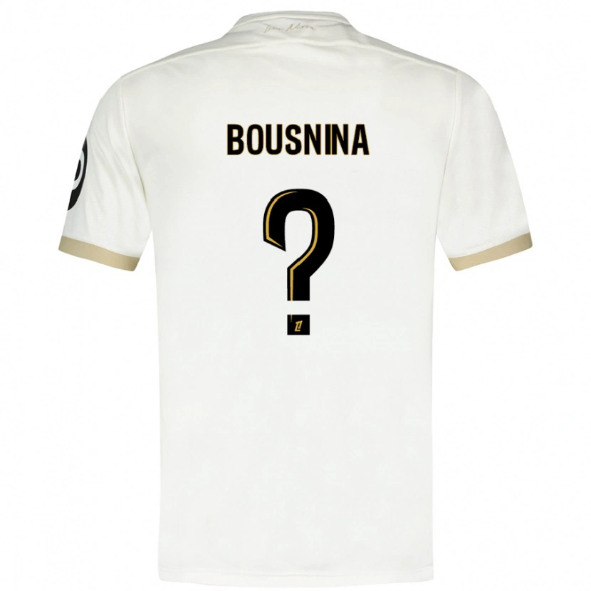 Danxen Męski Farès Bousnina #0 Biało-Złoty Wyjazdowa Koszulka 2024/25 Koszulki Klubowe