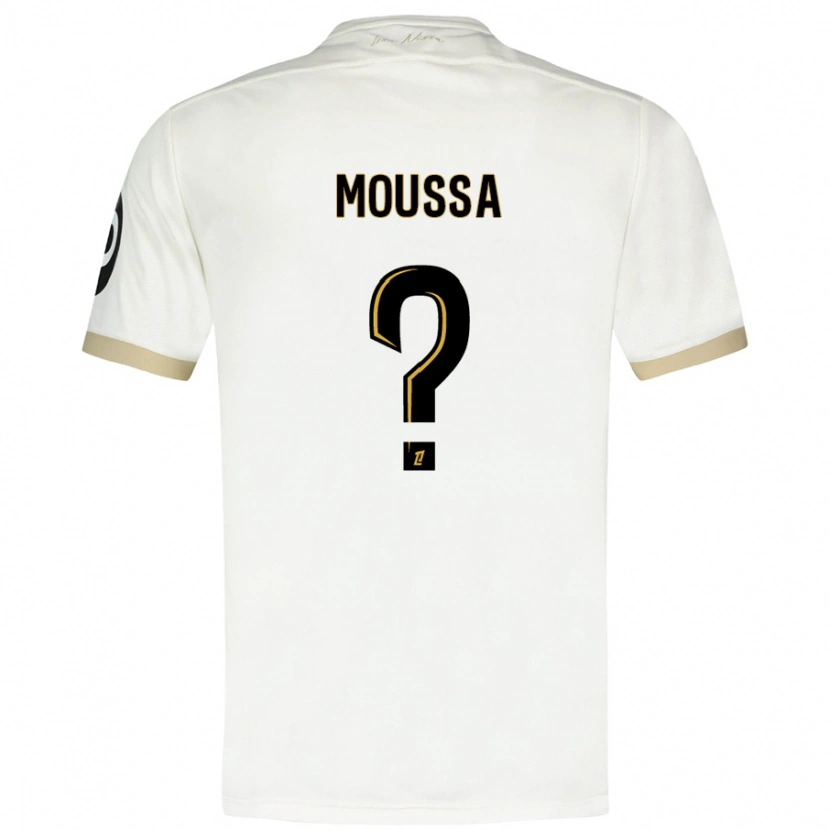 Danxen Męski Mounir Moussa #0 Biało-Złoty Wyjazdowa Koszulka 2024/25 Koszulki Klubowe