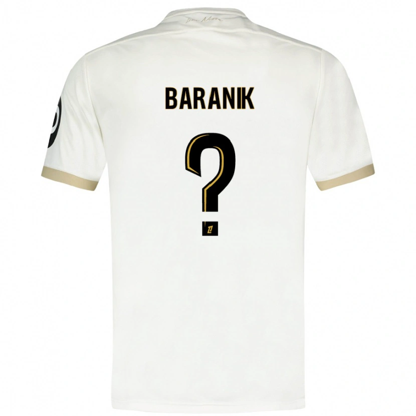 Danxen Męski Evan Baranik #0 Biało-Złoty Wyjazdowa Koszulka 2024/25 Koszulki Klubowe