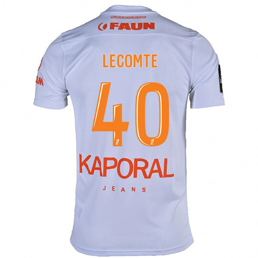 Danxen Męski Benjamin Lecomte #40 Biały Wyjazdowa Koszulka 2024/25 Koszulki Klubowe
