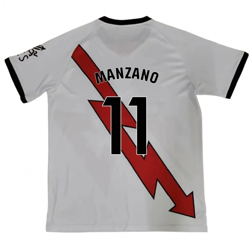Danxen Męski Sergio Manzano #11 Czerwony Wyjazdowa Koszulka 2024/25 Koszulki Klubowe