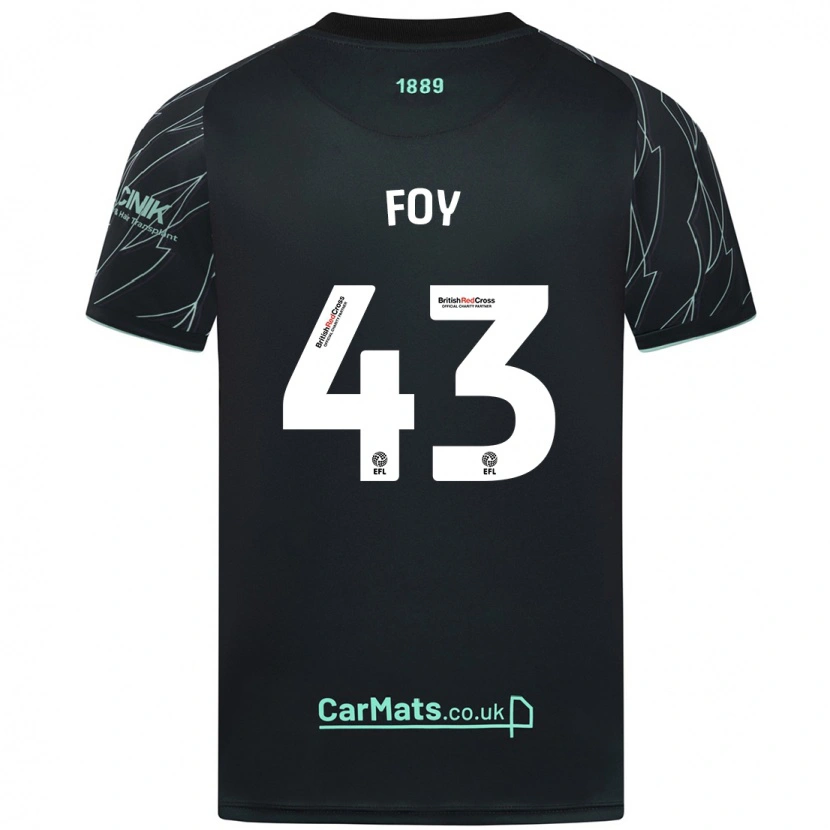 Danxen Męski Gus Foy #43 Czarno-Zielony Wyjazdowa Koszulka 2024/25 Koszulki Klubowe