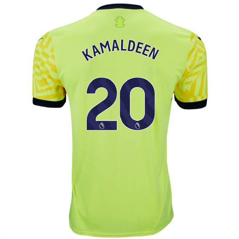 Danxen Męski Kamaldeen Sulemana #20 Żółty Wyjazdowa Koszulka 2024/25 Koszulki Klubowe