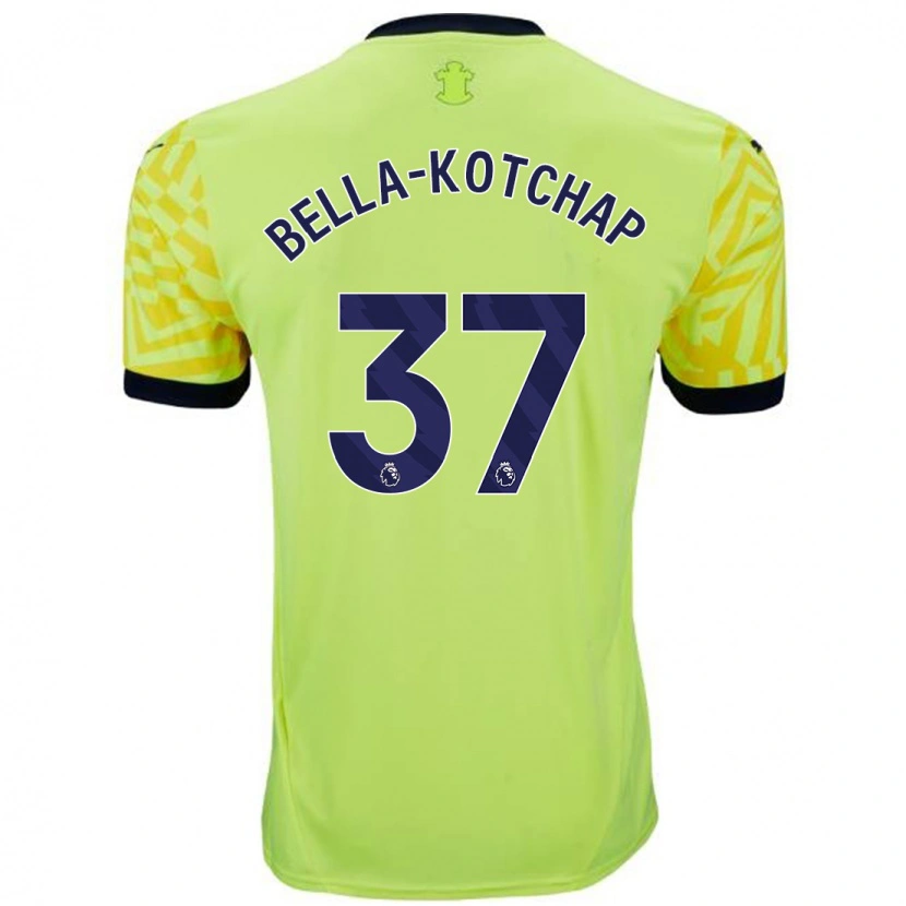 Danxen Męski Armel Bella-Kotchap #37 Żółty Wyjazdowa Koszulka 2024/25 Koszulki Klubowe