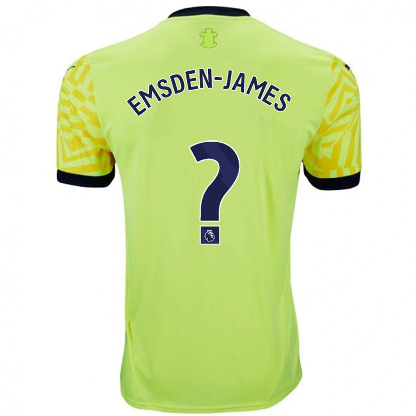 Danxen Męski Harley Emsden-James #0 Żółty Wyjazdowa Koszulka 2024/25 Koszulki Klubowe