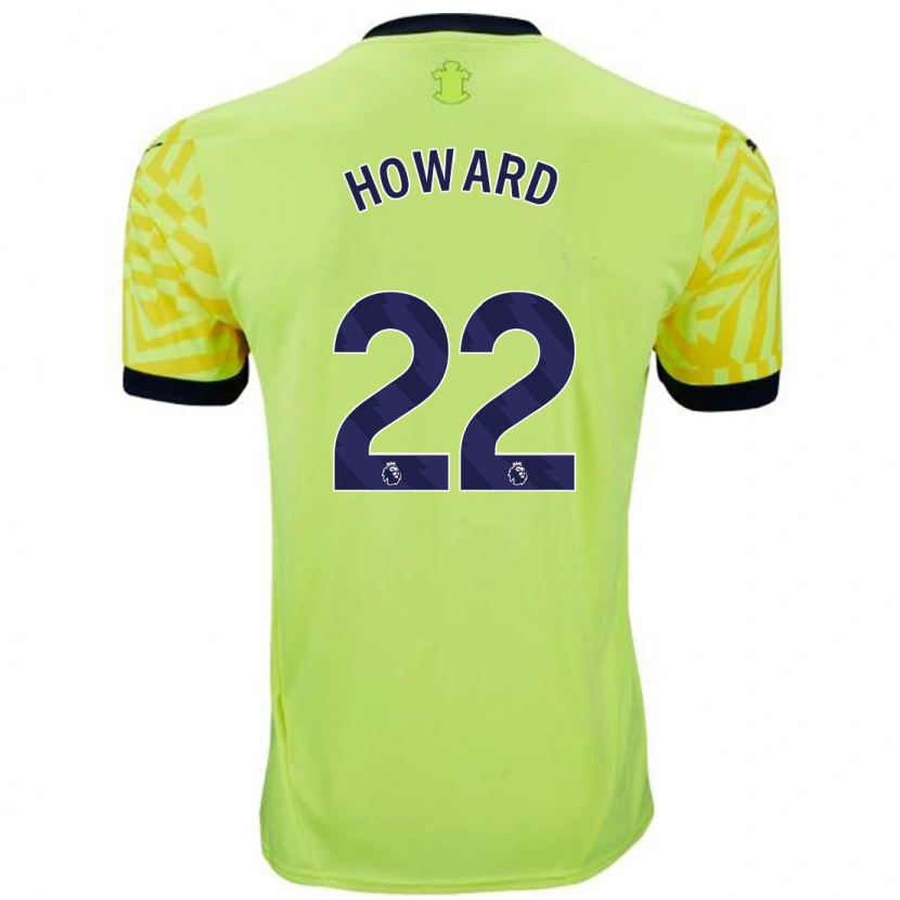 Danxen Męski Bethany-May Howard #22 Żółty Wyjazdowa Koszulka 2024/25 Koszulki Klubowe