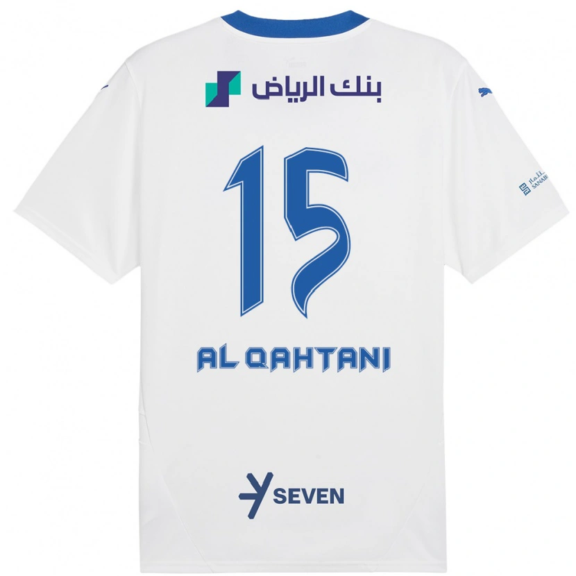 Danxen Męski Mohammed Al-Qahtani #15 Biały Niebieski Wyjazdowa Koszulka 2024/25 Koszulki Klubowe