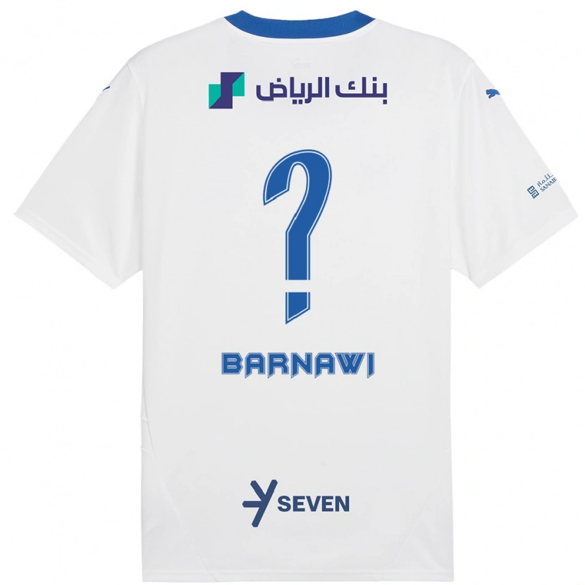Danxen Męski Abdulsalam Barnawi #0 Biały Niebieski Wyjazdowa Koszulka 2024/25 Koszulki Klubowe