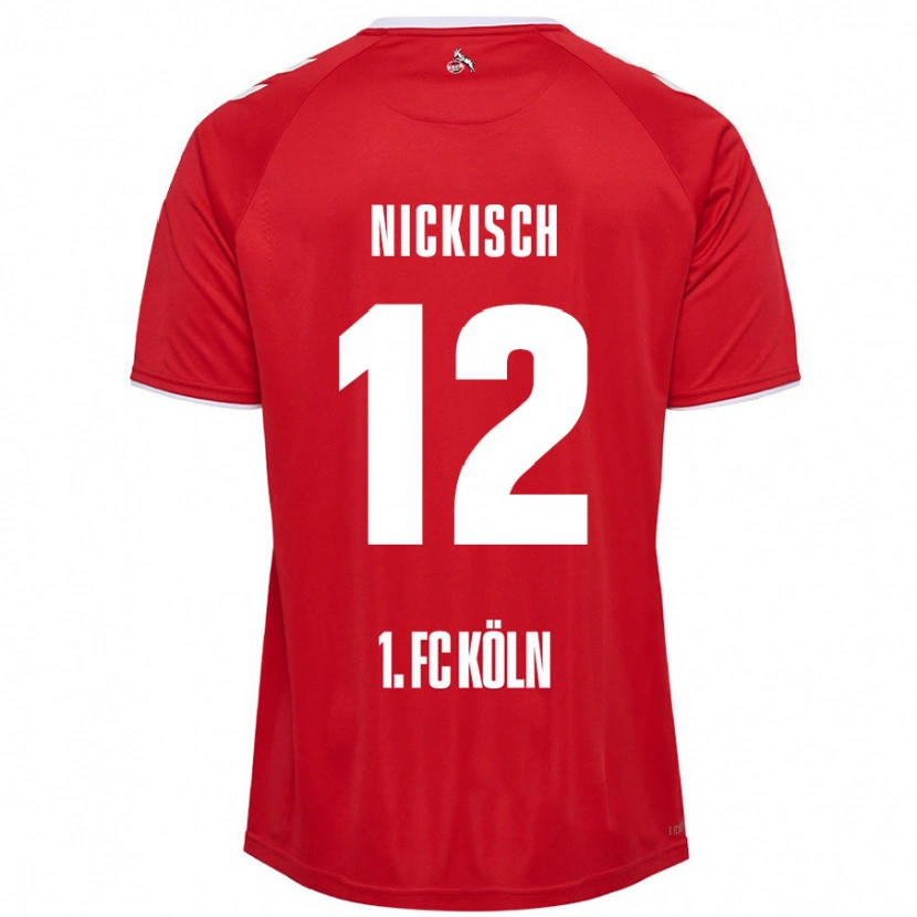 Danxen Męski Jonas Nickisch #12 Czerwony Biały Wyjazdowa Koszulka 2024/25 Koszulki Klubowe