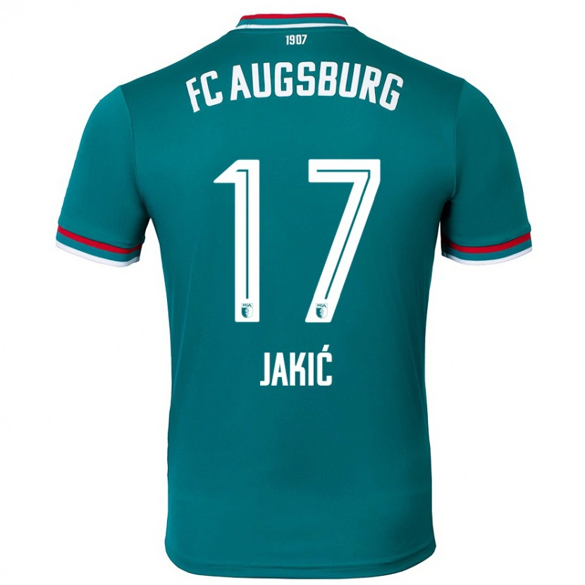 Danxen Męski Kristijan Jakic #17 Ciemnozielony Wyjazdowa Koszulka 2024/25 Koszulki Klubowe