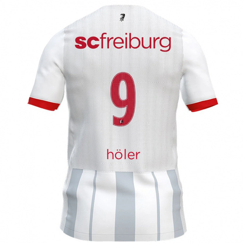 Danxen Męski Lucas Höler #9 Biały Szary Wyjazdowa Koszulka 2024/25 Koszulki Klubowe