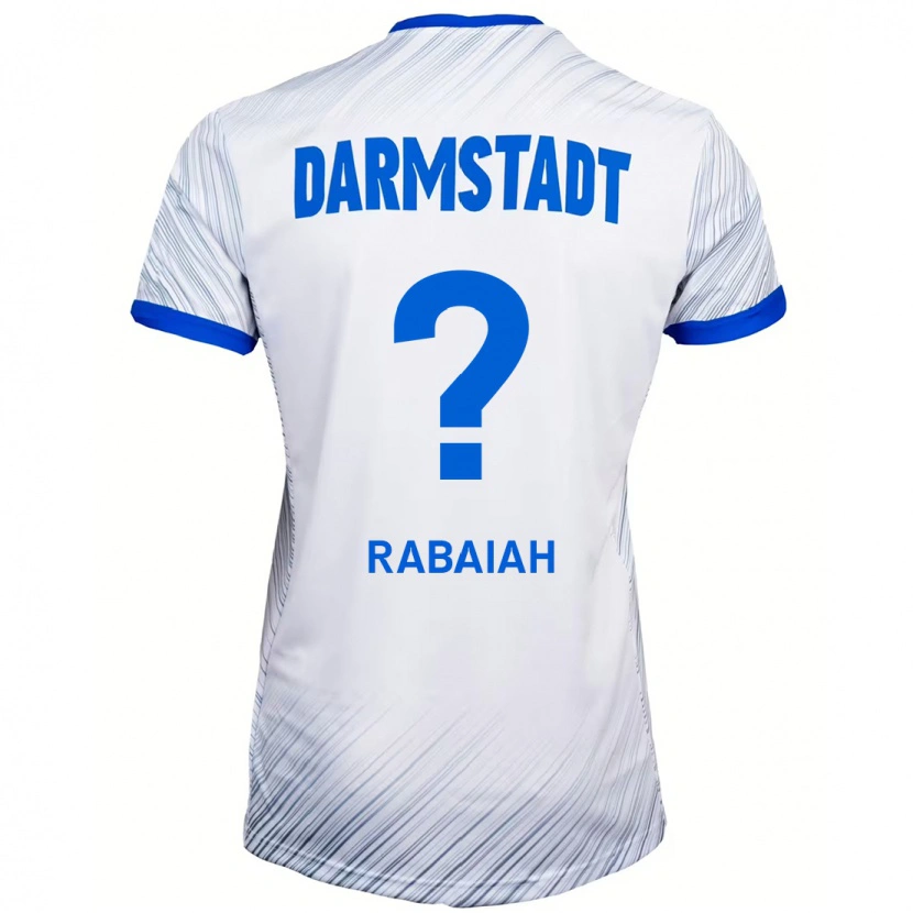 Danxen Męski Ali Rabaiah #0 Biały Niebieski Wyjazdowa Koszulka 2024/25 Koszulki Klubowe