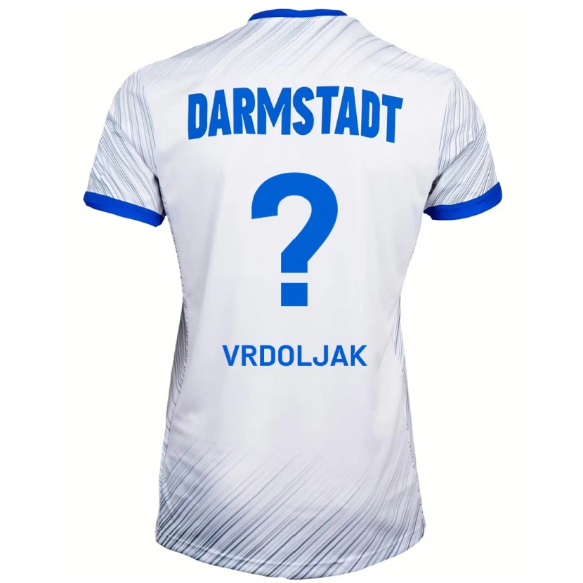 Danxen Męski Tomislav Vrdoljak #0 Biały Niebieski Wyjazdowa Koszulka 2024/25 Koszulki Klubowe
