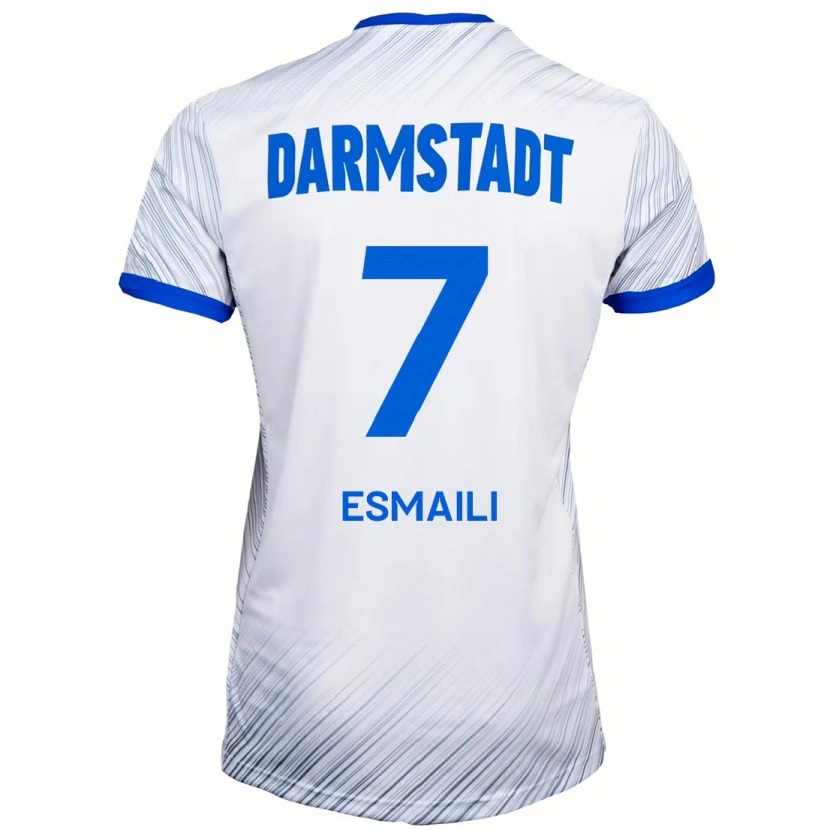 Danxen Męski Ali Esmaili #7 Biały Niebieski Wyjazdowa Koszulka 2024/25 Koszulki Klubowe