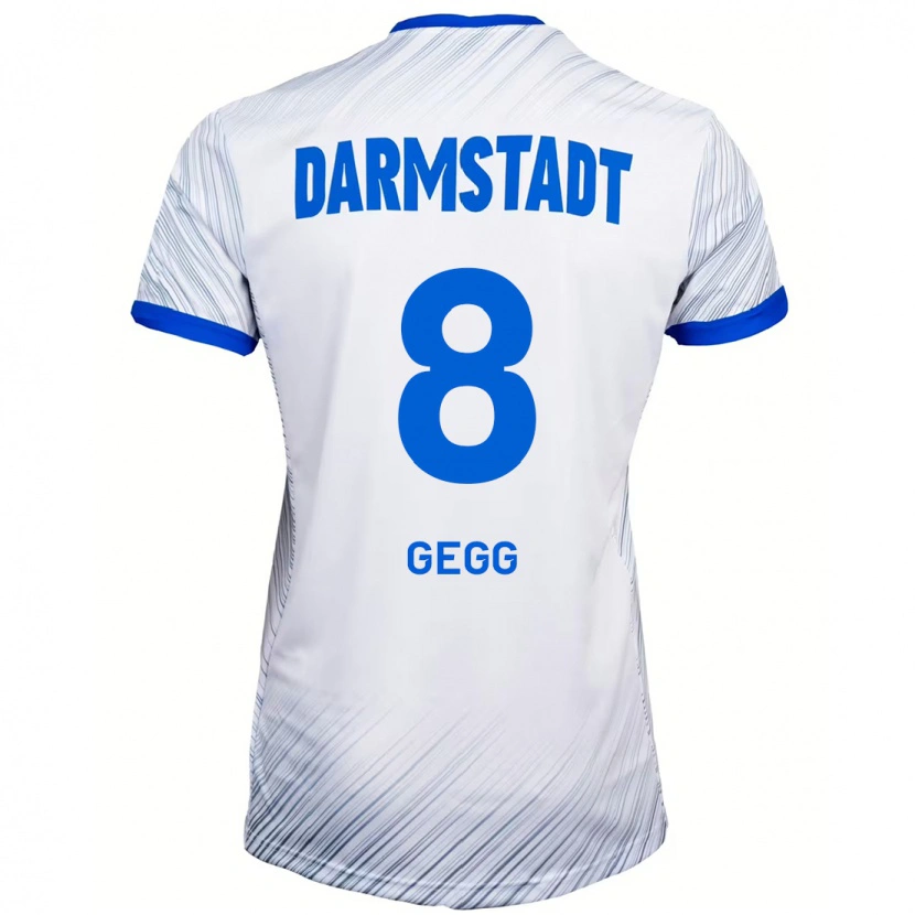 Danxen Męski Samir Gegg #8 Biały Niebieski Wyjazdowa Koszulka 2024/25 Koszulki Klubowe