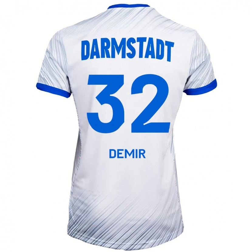 Danxen Męski Lean Demir #32 Biały Niebieski Wyjazdowa Koszulka 2024/25 Koszulki Klubowe