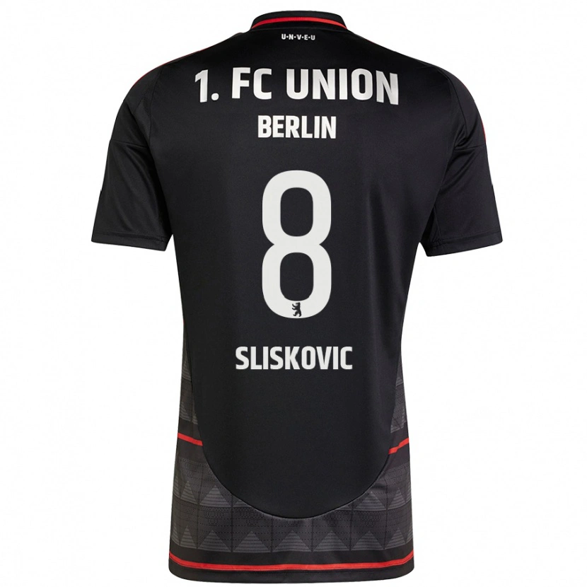Danxen Męski Duje Sliskovic #8 Czarny Wyjazdowa Koszulka 2024/25 Koszulki Klubowe