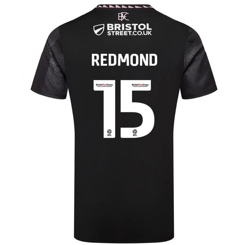 Danxen Męski Nathan Redmond #15 Czarny Wyjazdowa Koszulka 2024/25 Koszulki Klubowe