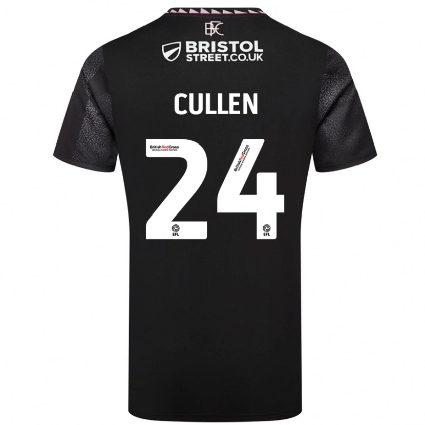 Danxen Męski Josh Cullen #24 Czarny Wyjazdowa Koszulka 2024/25 Koszulki Klubowe