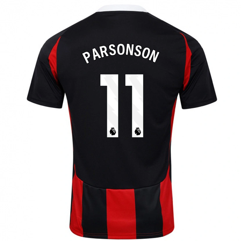 Danxen Męski Madi Parsonson #11 Czarny Czerwony Wyjazdowa Koszulka 2024/25 Koszulki Klubowe
