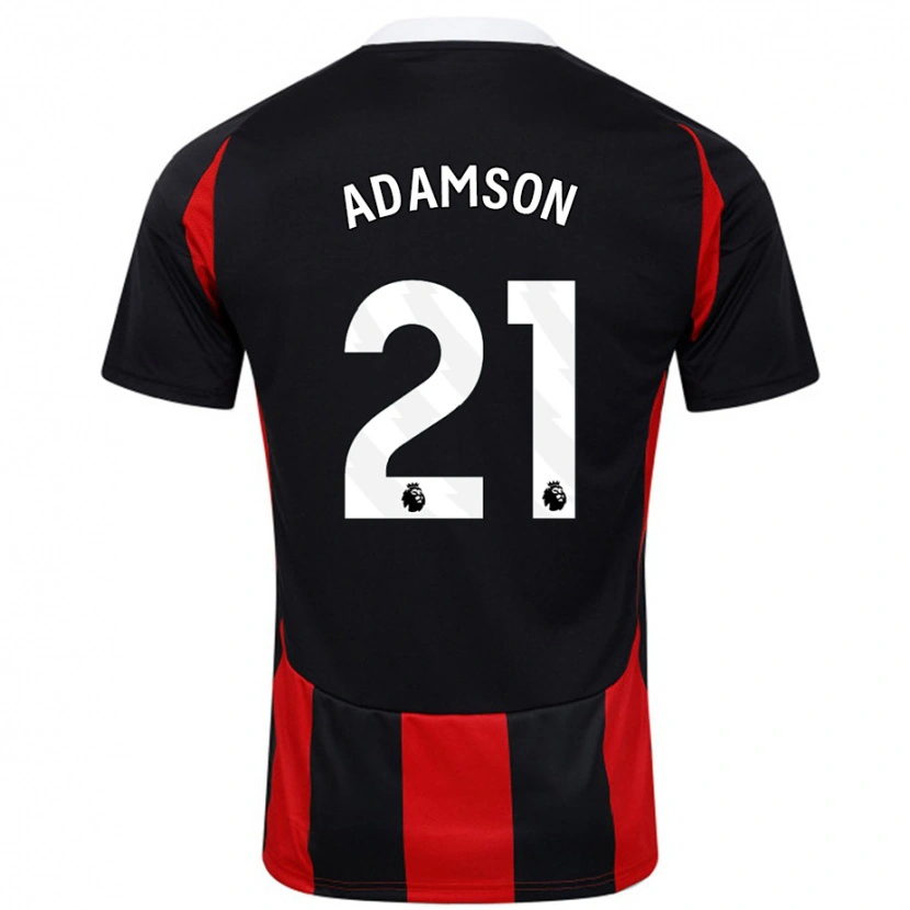 Danxen Męski Sasha Adamson #21 Czarny Czerwony Wyjazdowa Koszulka 2024/25 Koszulki Klubowe