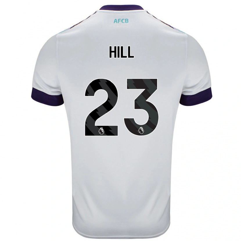 Danxen Męski James Hill #23 Biały Zielony Fioletowy Wyjazdowa Koszulka 2024/25 Koszulki Klubowe
