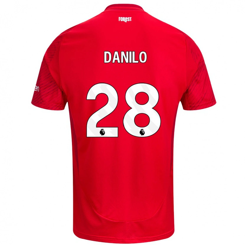 Danxen Kobiety Danilo #28 Czerwony Biały Domowa Koszulka 2024/25 Koszulki Klubowe