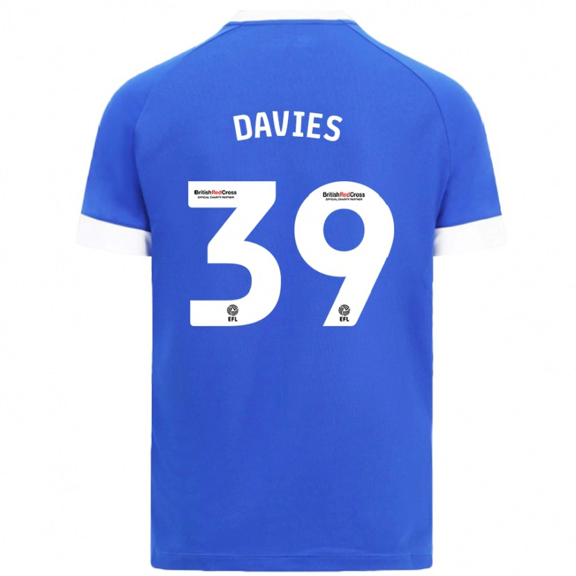 Danxen Kobiety Isaak Davies #39 Błękitny Niebo Domowa Koszulka 2024/25 Koszulki Klubowe
