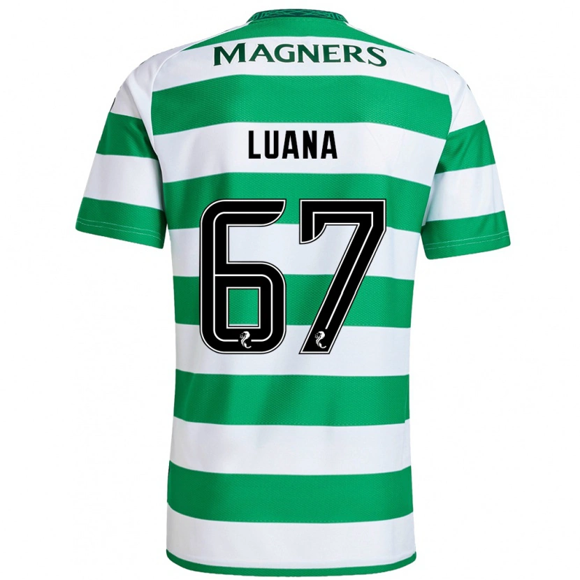 Danxen Kobiety Luana Muñoz #67 Zielony Biały Domowa Koszulka 2024/25 Koszulki Klubowe
