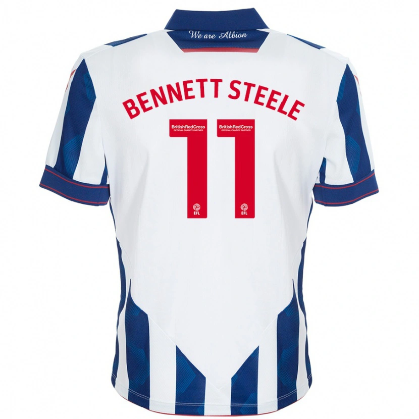 Danxen Kobiety Lizzie Bennett-Steele #11 Biały Ciemnoniebieski Domowa Koszulka 2024/25 Koszulki Klubowe