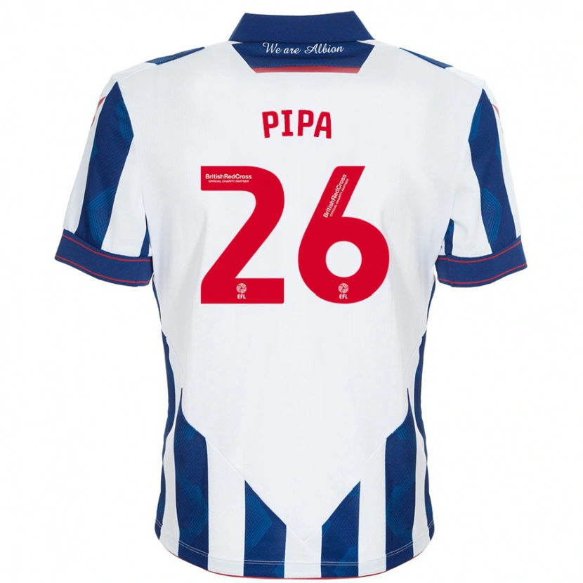 Danxen Kobiety Pipa #26 Biały Ciemnoniebieski Domowa Koszulka 2024/25 Koszulki Klubowe