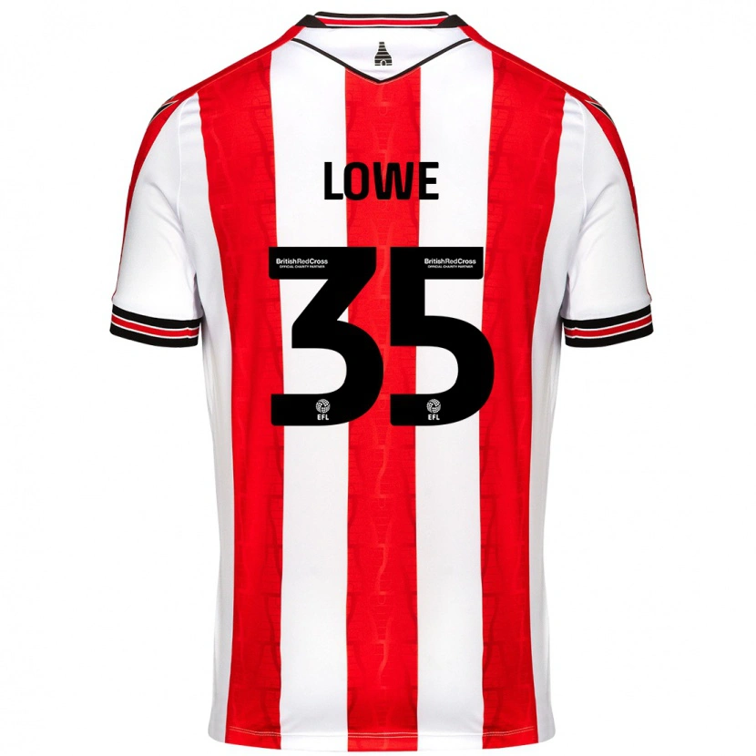 Danxen Kobiety Nathan Lowe #35 Czerwony Biały Domowa Koszulka 2024/25 Koszulki Klubowe