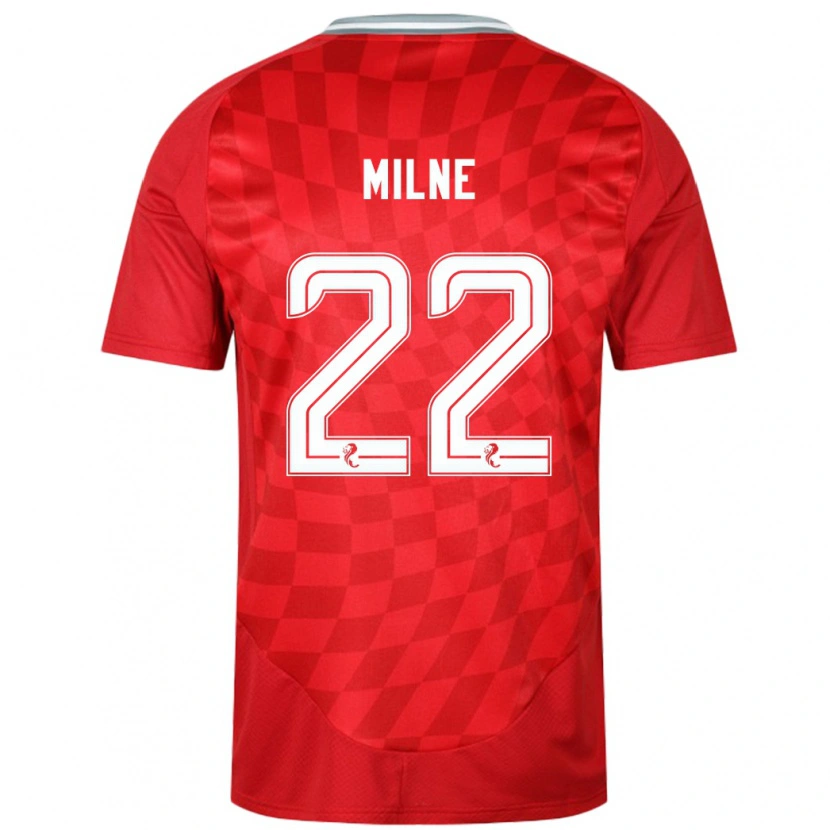 Danxen Kobiety Jack Milne #22 Czerwony Domowa Koszulka 2024/25 Koszulki Klubowe