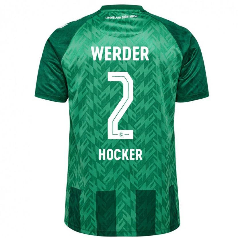 Danxen Kobiety Luca Höcker #2 Zielony Domowa Koszulka 2024/25 Koszulki Klubowe
