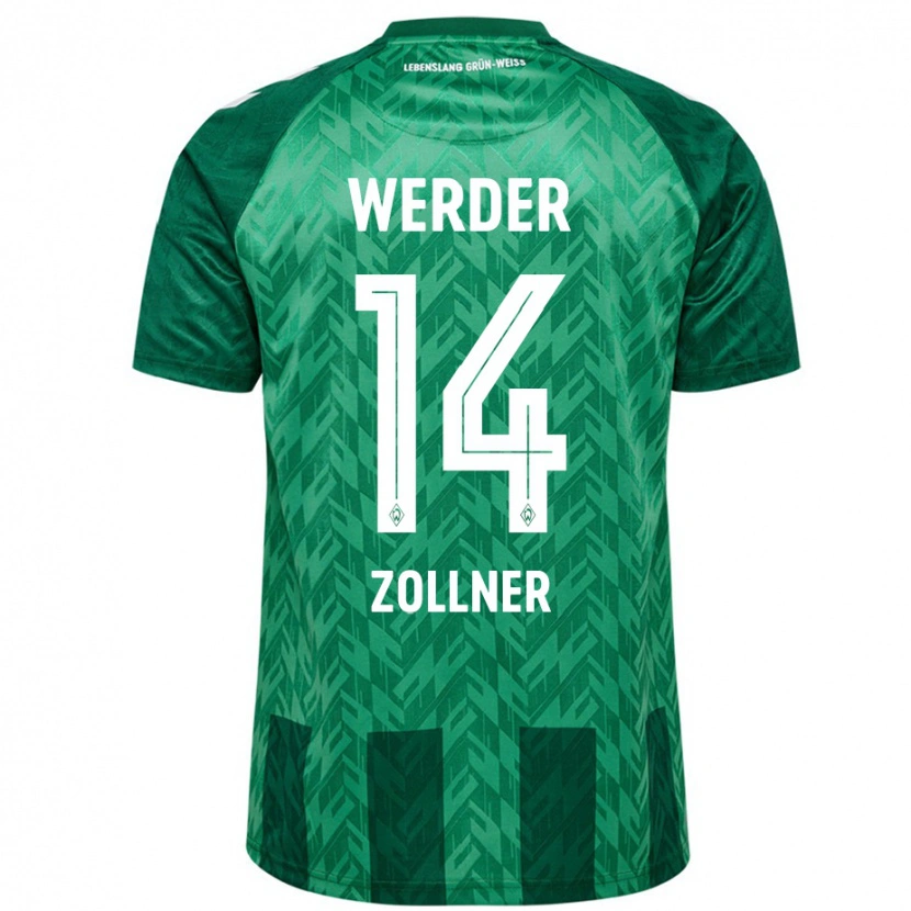 Danxen Kobiety Adrian Zollner #14 Zielony Domowa Koszulka 2024/25 Koszulki Klubowe