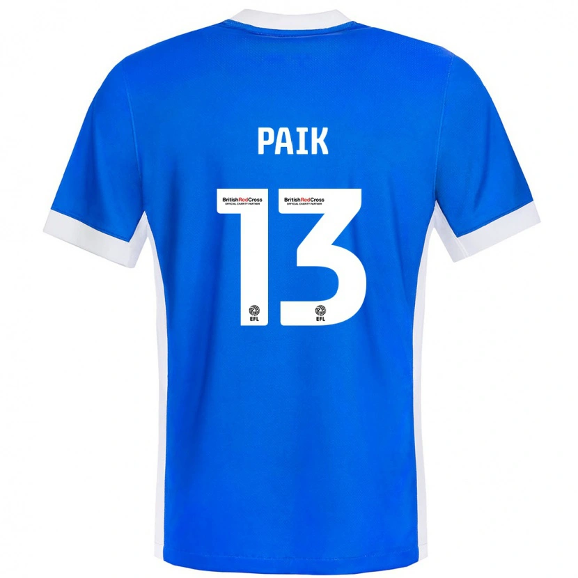 Danxen Kobiety Seung-Ho Paik #13 Niebieski Biały Domowa Koszulka 2024/25 Koszulki Klubowe