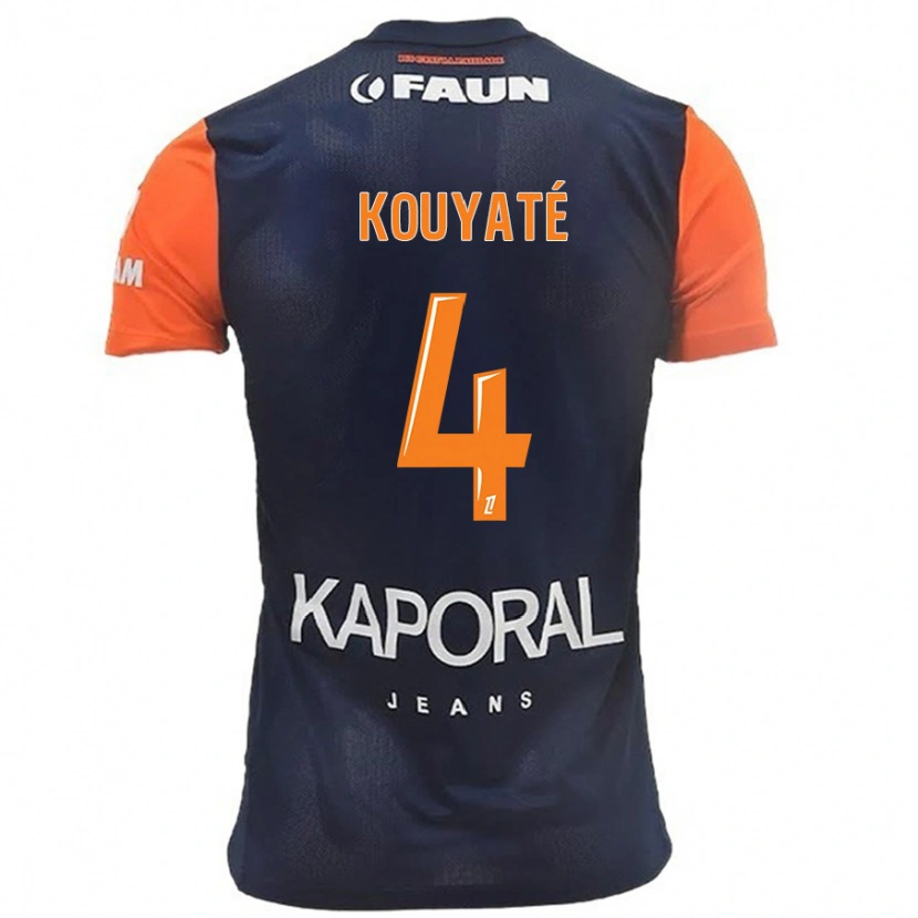 Danxen Kobiety Kiki Kouyaté #4 Granatowy Pomarańczowy Domowa Koszulka 2024/25 Koszulki Klubowe
