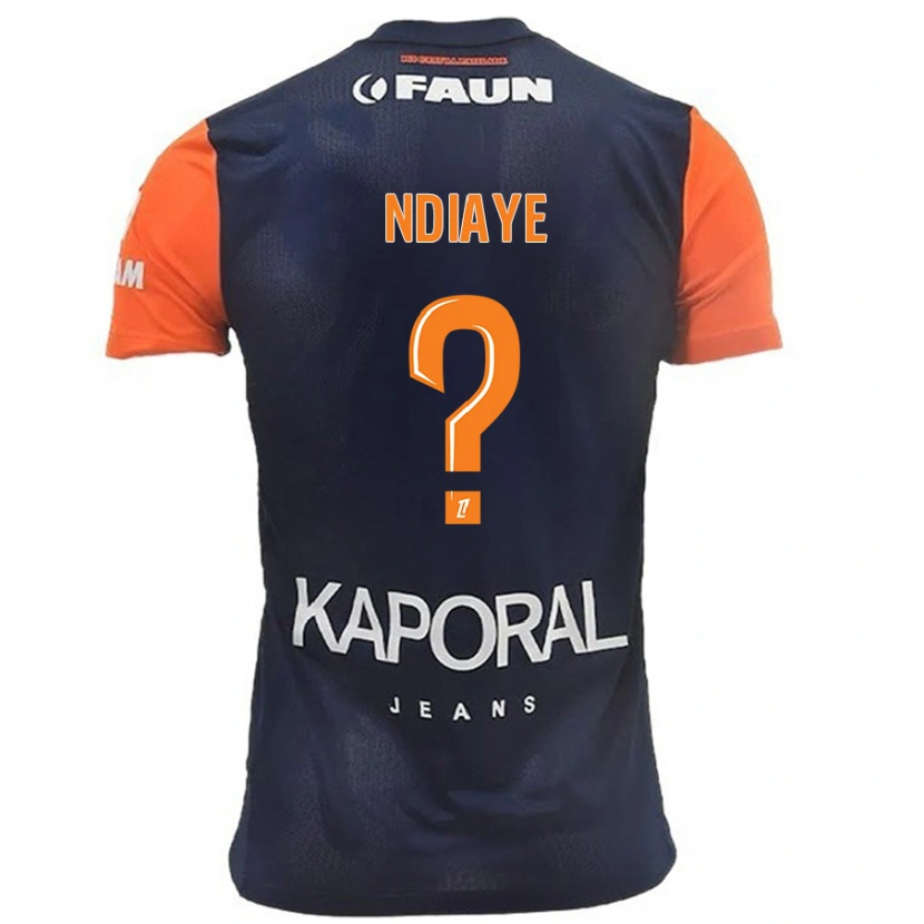 Danxen Kobiety Junior Ndiaye #0 Granatowy Pomarańczowy Domowa Koszulka 2024/25 Koszulki Klubowe