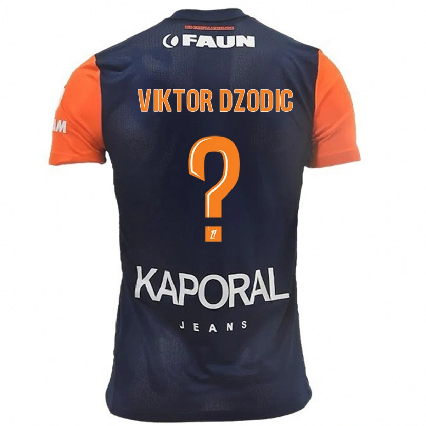 Danxen Kobiety Viktor Dzodic #0 Granatowy Pomarańczowy Domowa Koszulka 2024/25 Koszulki Klubowe