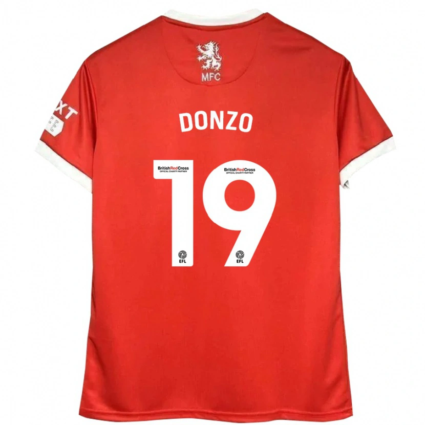 Danxen Kobiety Jolie Donzo #19 Czerwony Biały Domowa Koszulka 2024/25 Koszulki Klubowe