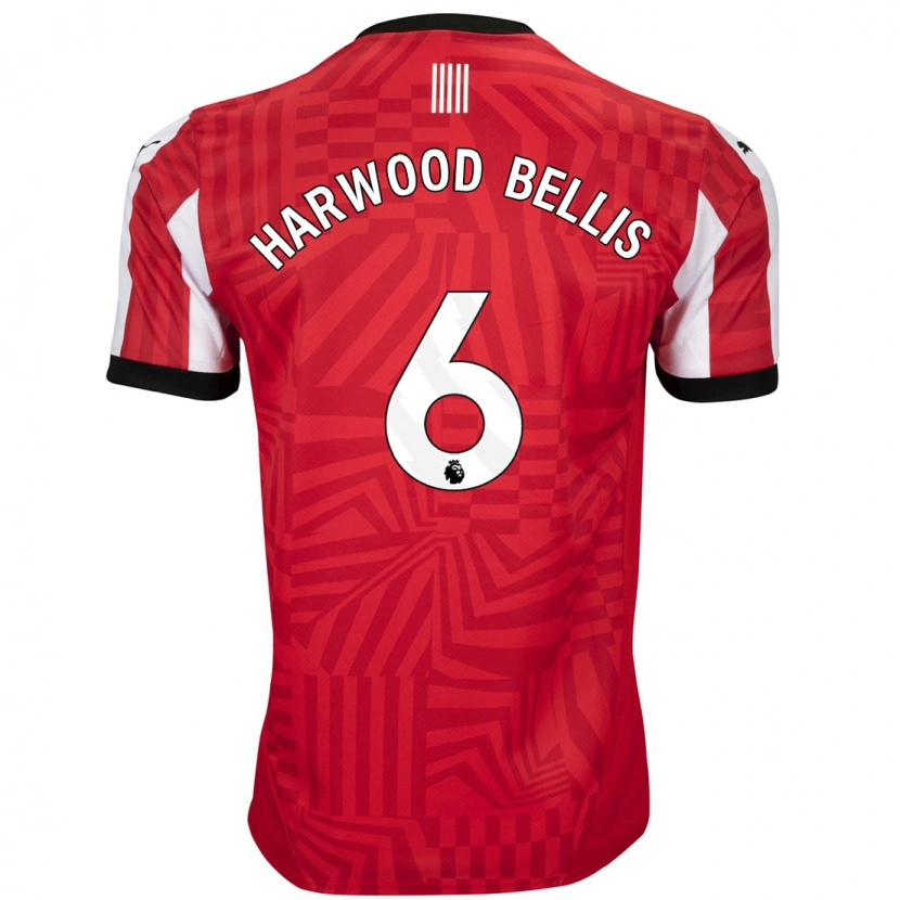 Danxen Kobiety Taylor Harwood-Bellis #6 Czerwony Biały Domowa Koszulka 2024/25 Koszulki Klubowe