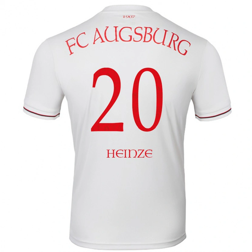 Danxen Kobiety Fynn Heinze #20 Biały Domowa Koszulka 2024/25 Koszulki Klubowe
