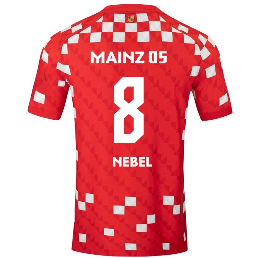Danxen Kobiety Paul Nebel #8 Biały Czerwony Domowa Koszulka 2024/25 Koszulki Klubowe
