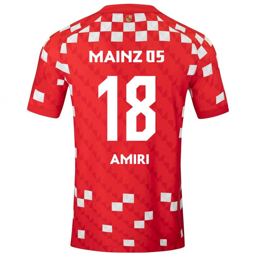 Danxen Kobiety Nadiem Amiri #18 Biały Czerwony Domowa Koszulka 2024/25 Koszulki Klubowe