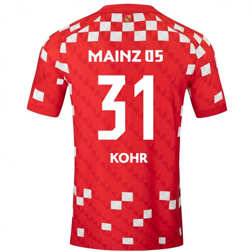 Danxen Kobiety Dominik Kohr #31 Biały Czerwony Domowa Koszulka 2024/25 Koszulki Klubowe