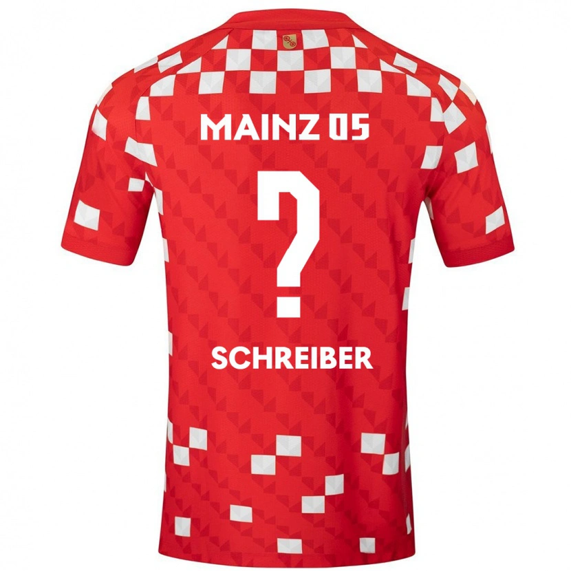 Danxen Kobiety Philipp Schreiber #0 Biały Czerwony Domowa Koszulka 2024/25 Koszulki Klubowe
