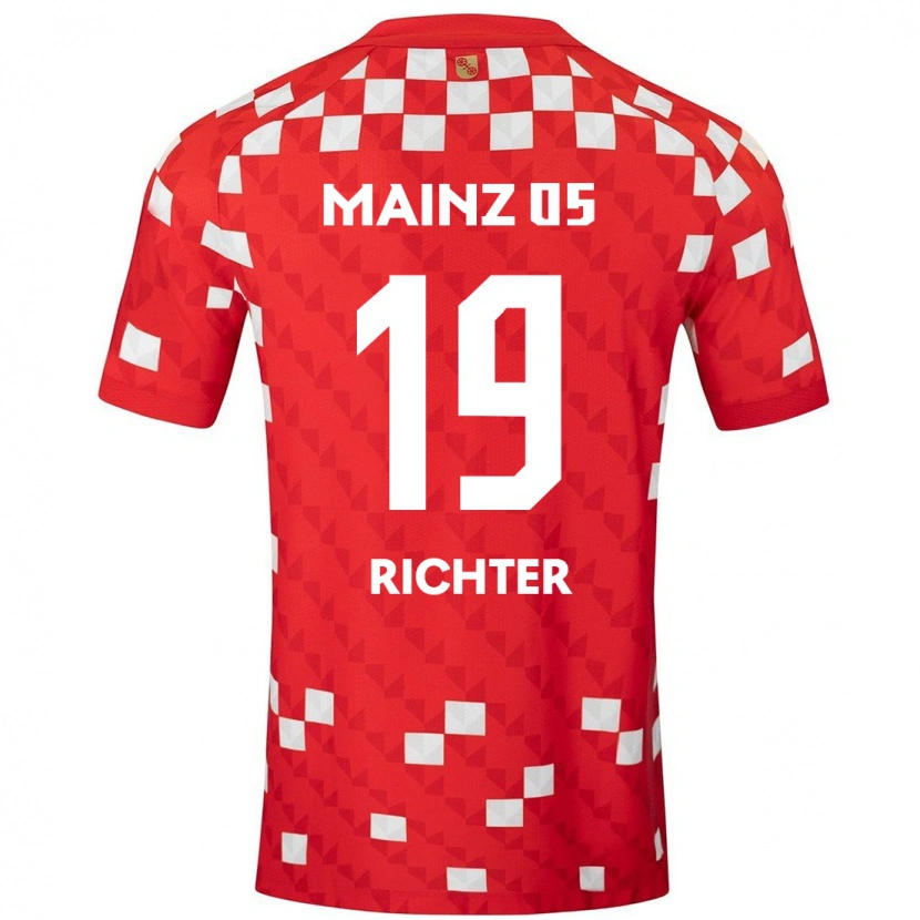 Danxen Kobiety Marc Richter #19 Biały Czerwony Domowa Koszulka 2024/25 Koszulki Klubowe